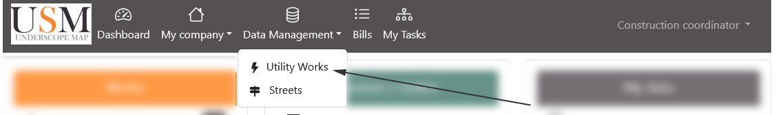 Infrastructure construction dashboard